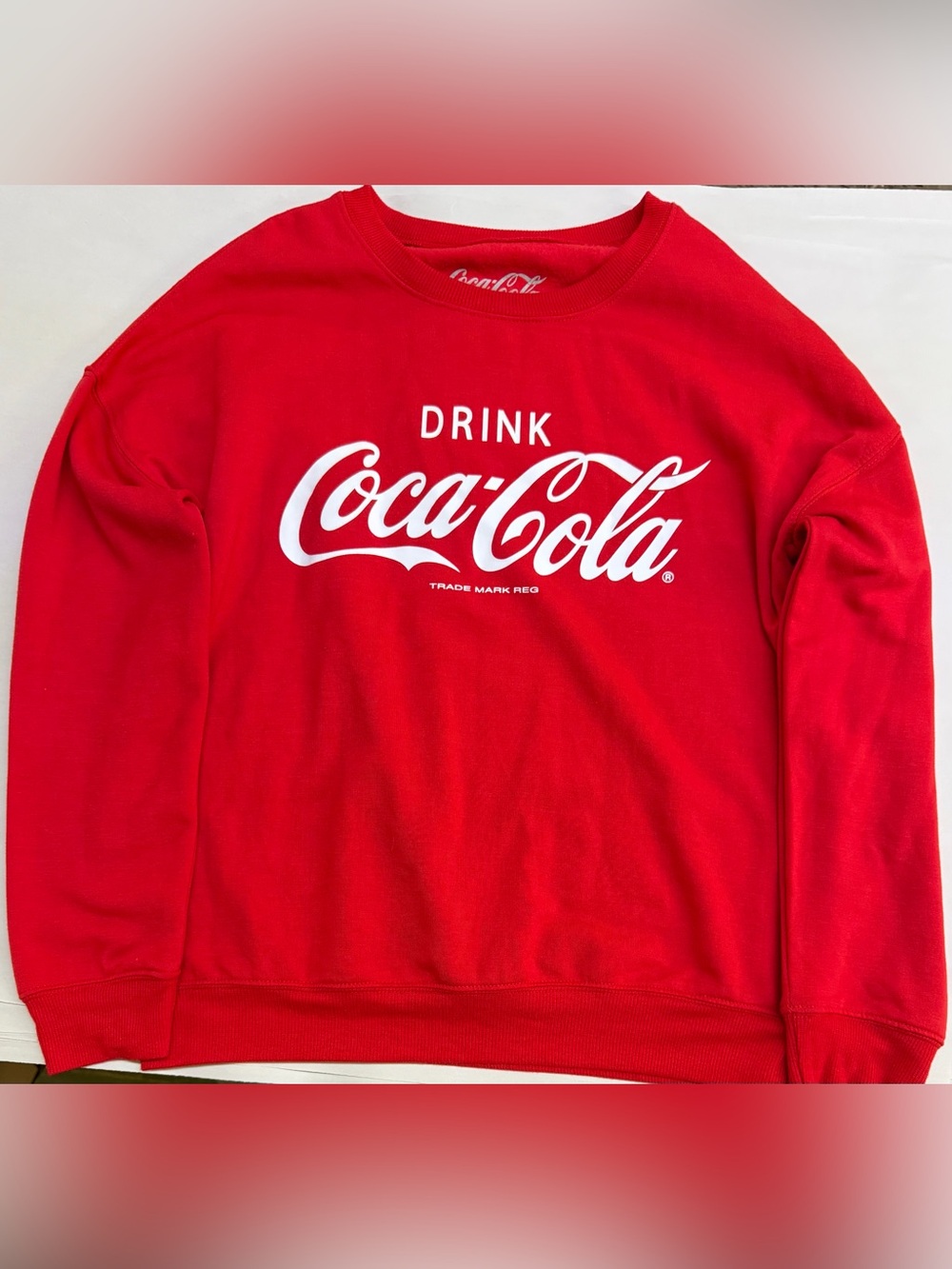 Coca Cola Red Crewneck Sweatshirt with White Logo